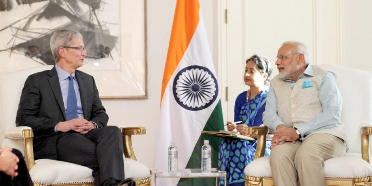 Cook, Modi discuss plans to manufacture in India